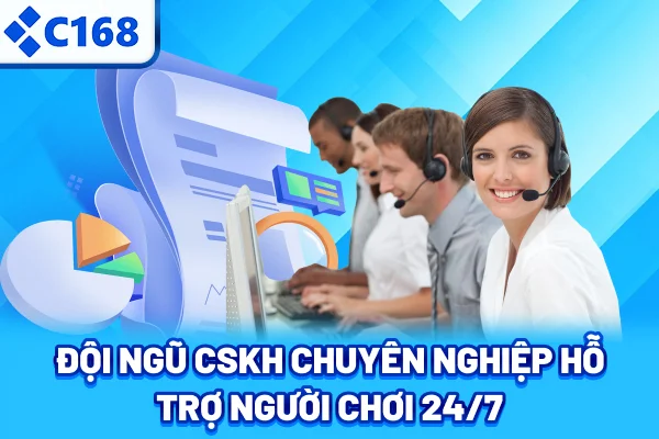 Đội ngũ CSKH chuyên nghiệp hỗ trợ người chơi 24/7